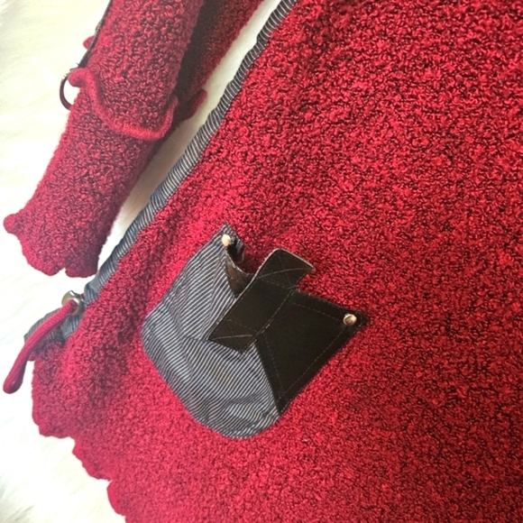 Feelings Asymmetrical Cowl Neck Marled Knit Mini Tunic Dress - Picture 4 of 8